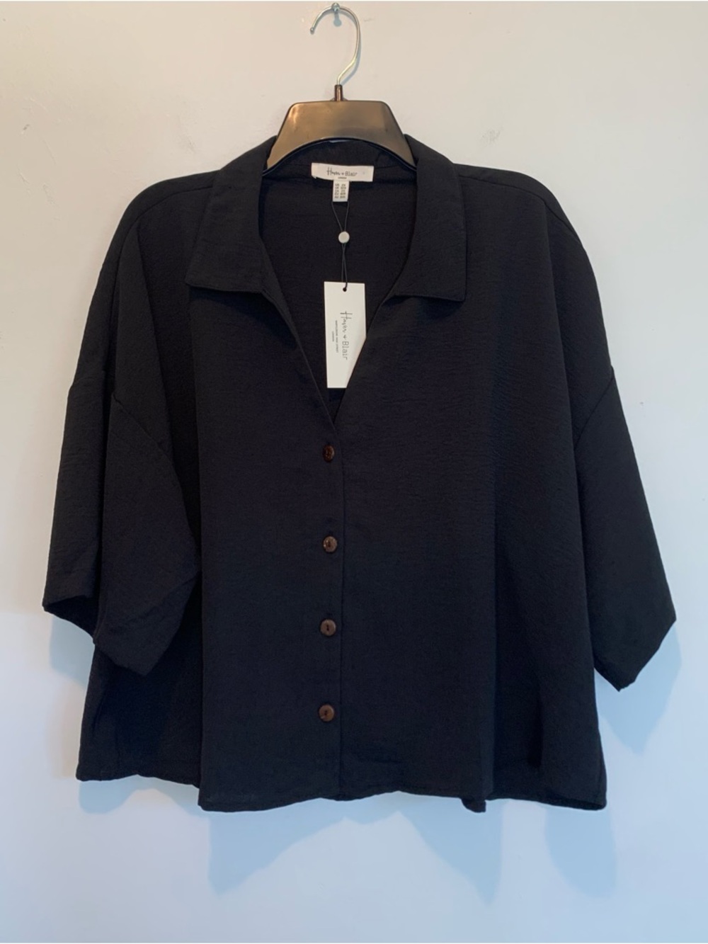 Haver & Blair Black Short Sleeve Top Relaxed 2X